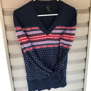 V-neck Sweater winter print ❄️